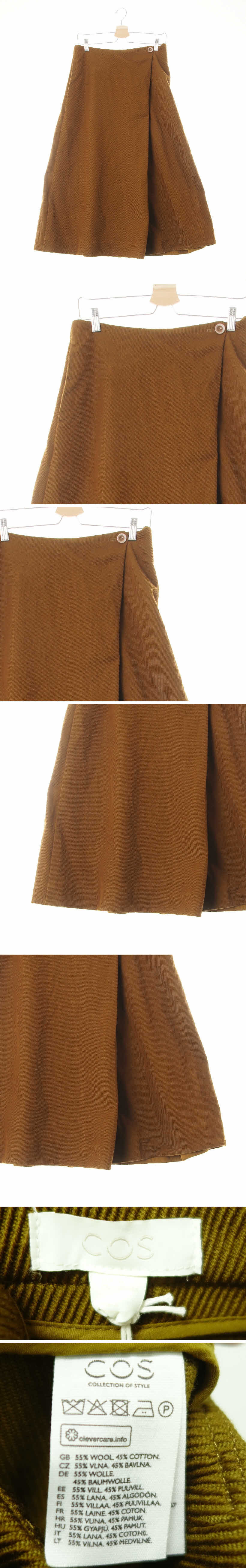 cos 골지랩스타일롱스커트 cos 에이징브라운 울혼방 골지랩스타일롱스커트