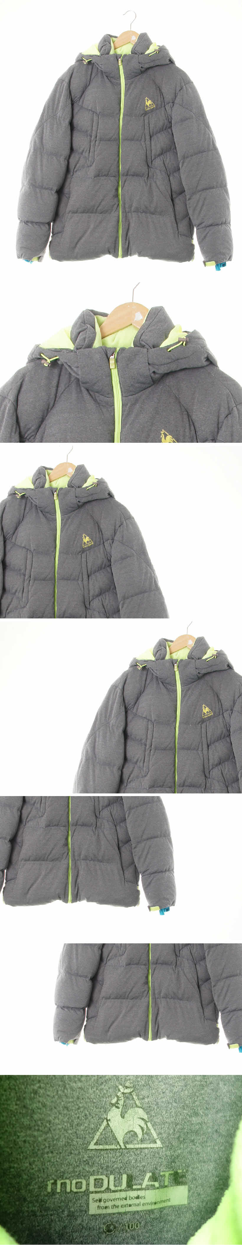 르꼬끄 라인포인트하프패딩집업점퍼 르꼬끄 차콜 덕다운 라인포인트하프패딩집업점퍼