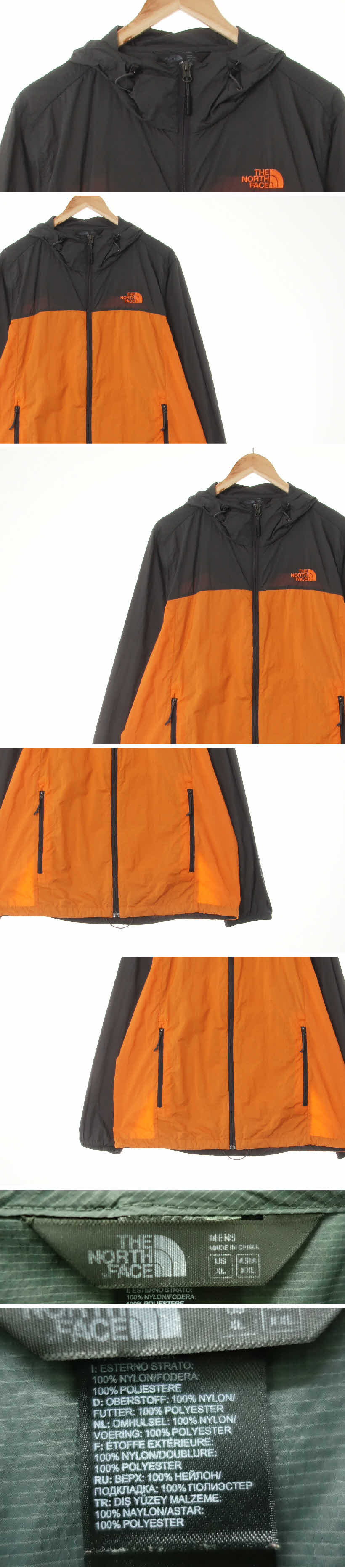 노스페이스 경량바람막이집업점퍼 노스페이스 차콜다크오렌지브라운 경량바람막이집업점퍼
