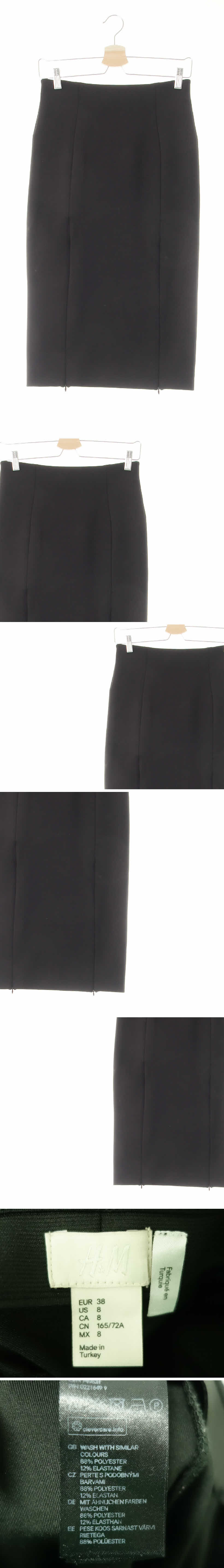 h&m 절개슬림펜슬미디스커트 h&m 블랙 절개슬림펜슬미디스커트