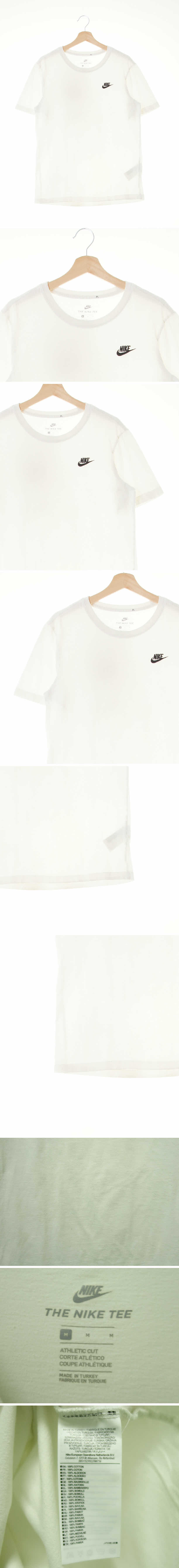 나이키 자수로고베이직반팔티 나이키 화이트 면 자수로고베이직반팔티