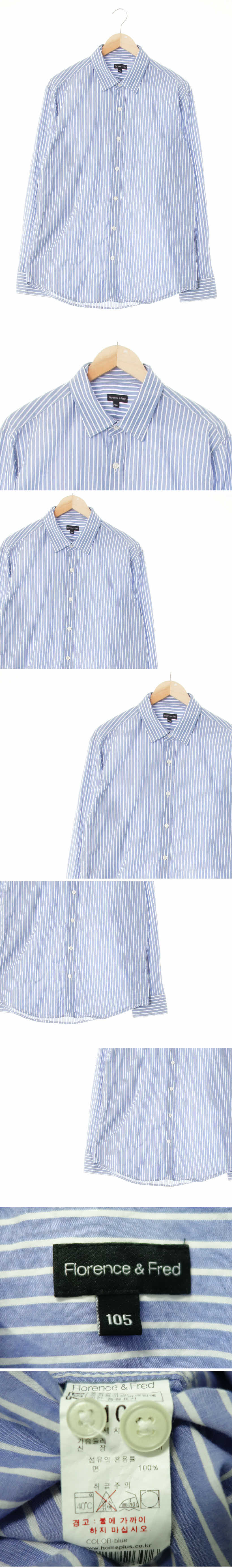 florence&fred 긴팔셔츠 florence&fred 이스터에그블루화이트 스트라이프 면 긴팔셔츠