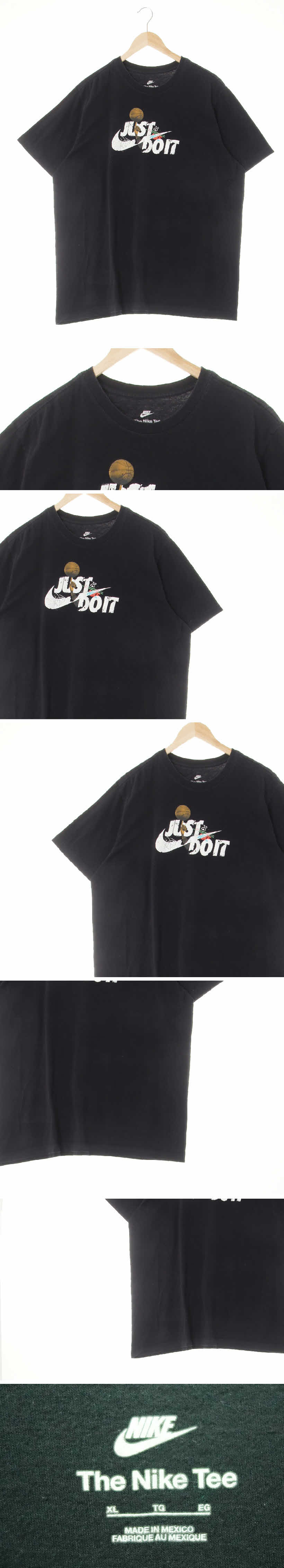 나이키 저스트두잇라운드반팔티 나이키 블랙 농구공프린팅 면혼방 저스트두잇라운드반팔티