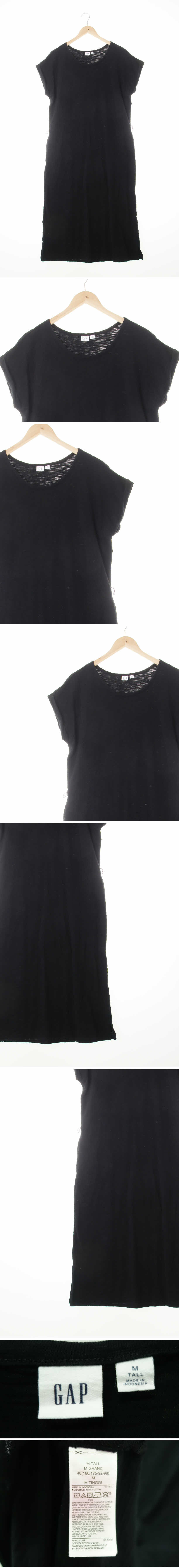 gap 롤업반소매루즈원피스 gap 블랙 면 롤업반소매루즈원피스