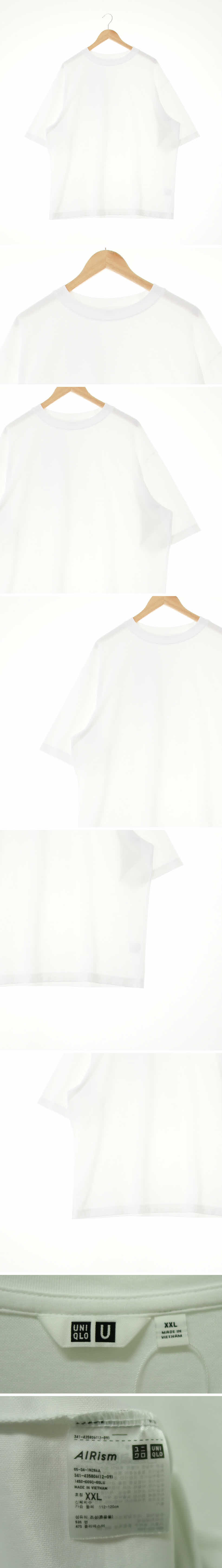 유니클로 루즈크루넥숏슬리브 유니클로 화이트 에어리즘 루즈크루넥숏슬리브