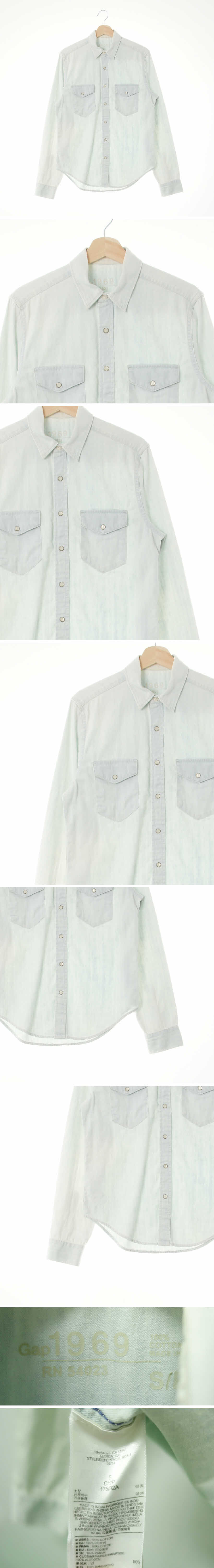 gap 워싱플랩포켓긴소매셔츠 gap 연청 면 워싱플랩포켓긴소매셔츠