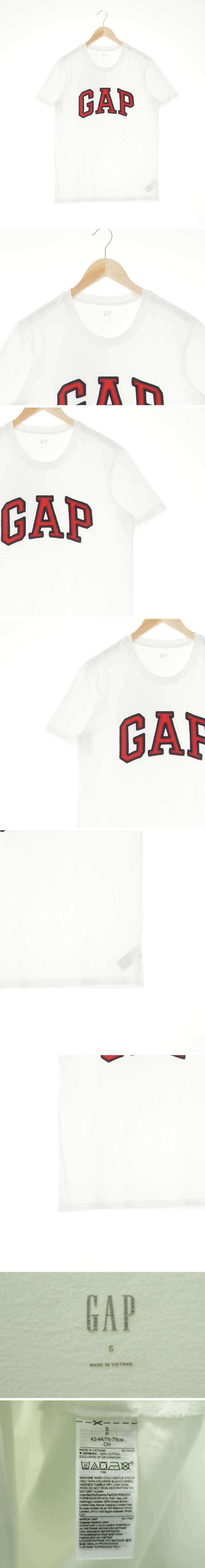 gap 빅자수텍스트숏슬리브 gap 화이트 면 빅자수텍스트숏슬리브