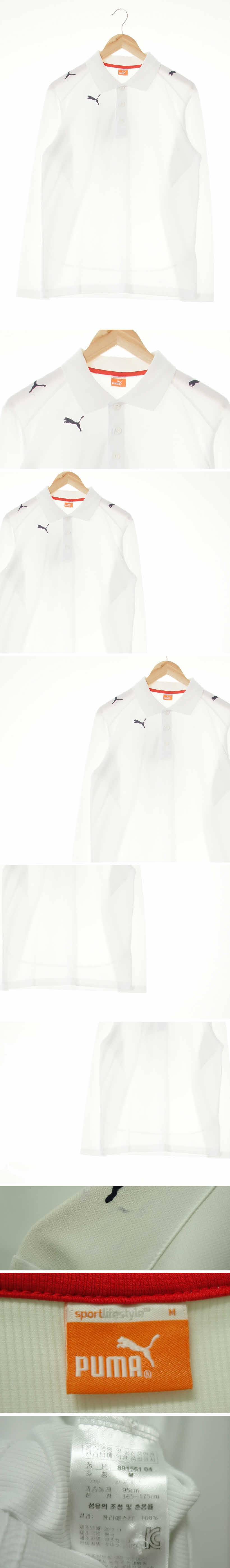 퓨마 네이비로고긴팔카라티 퓨마 화이트 드라이셀 네이비로고긴팔카라티