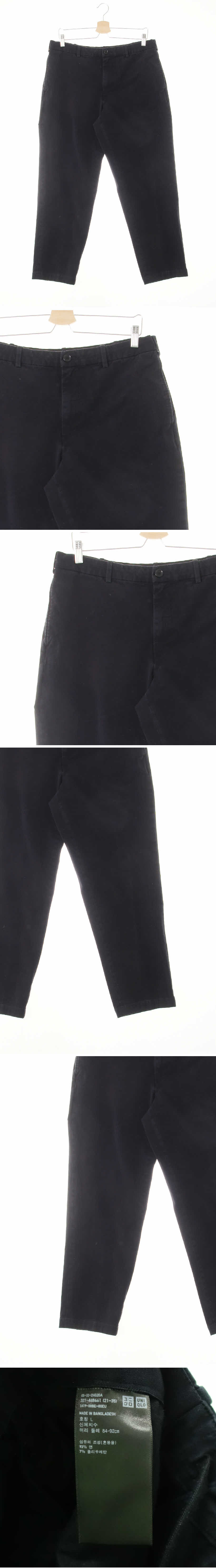 유니클로 워싱텐션치노팬츠 유니클로 블랙 면혼방 워싱텐션치노팬츠