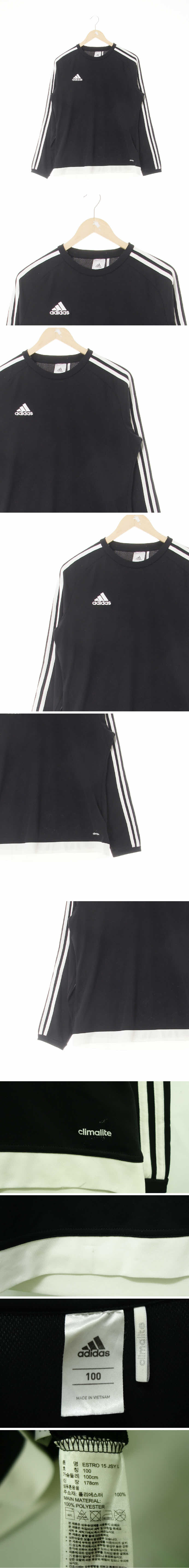 아디다스 자수로고삼선레글런스포츠티 아디다스 블랙 클리마라이트 자수로고삼선레글런스포츠티