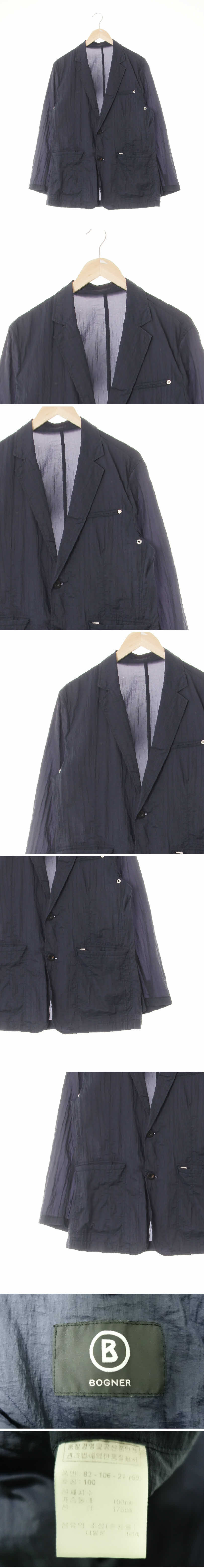 보그너 크링클간절기블레이저 보그너 네이비 크링클간절기블레이저