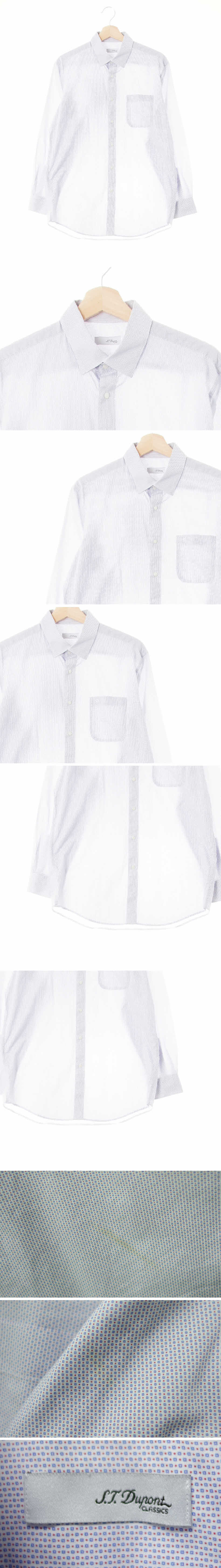 st듀퐁 클래식포켓셔츠 st듀퐁 블루섀도우 마이크로지오메트릭패턴 면혼방 클래식포켓셔츠
