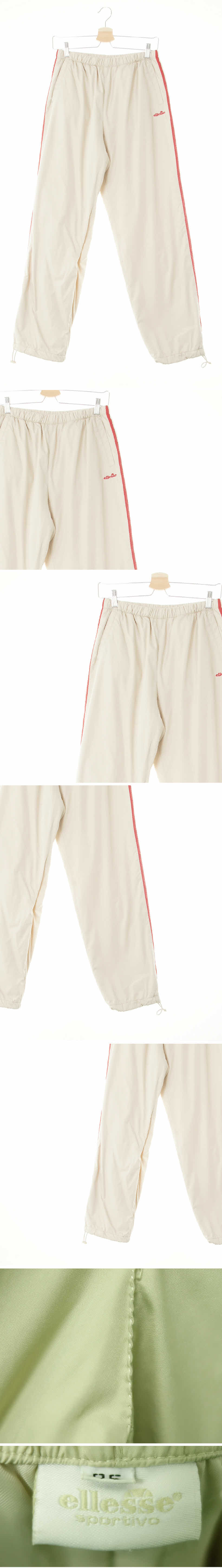 ellesse 샤이니라이트베이지 다크레드라인조거팬츠