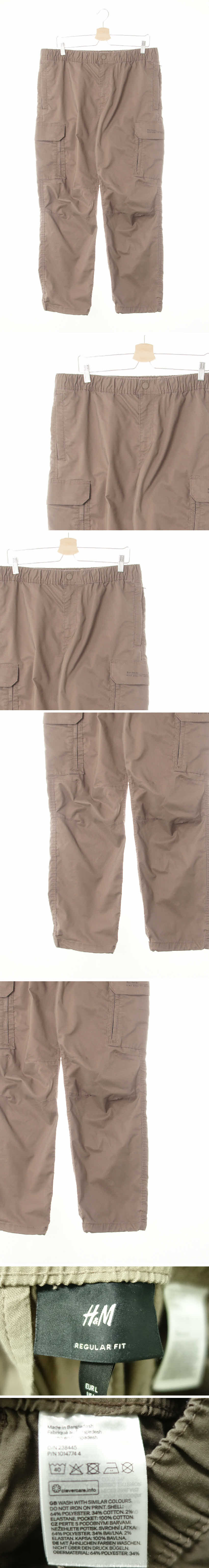 h&m 카고워크팬츠 h&m 모카브라운 면혼방 카고워크팬츠
