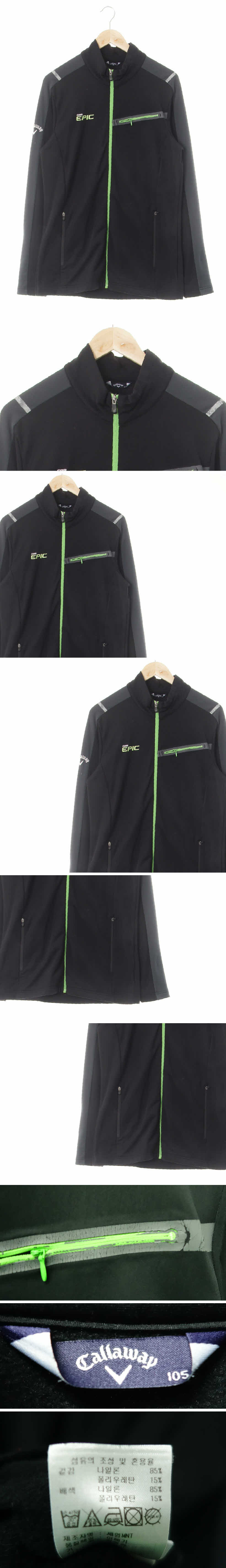 callaway 그린포인트트레이닝집업점퍼 callaway 블랙 그린포인트트레이닝집업점퍼