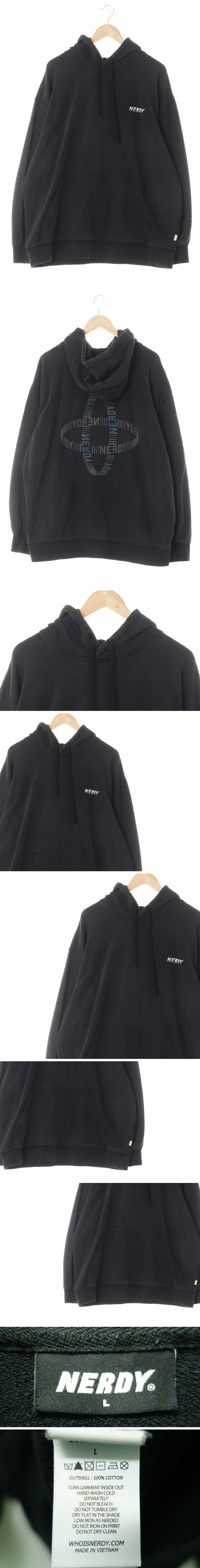널디 루즈핏후드티 널디 더스티블랙 면혼방 루즈핏후드티