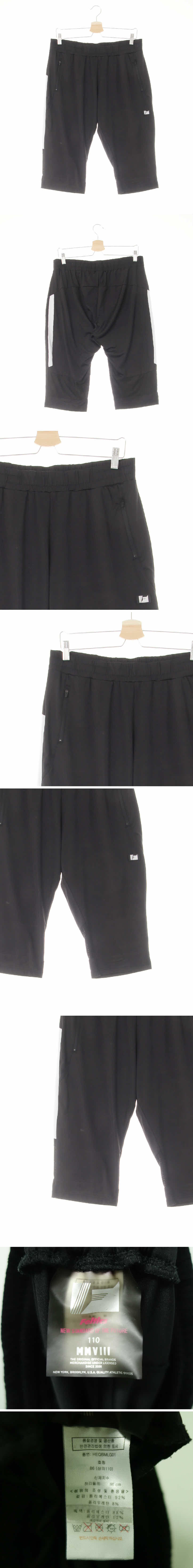 펠틱스 블랙 사이드배색7부트레이닝팬츠