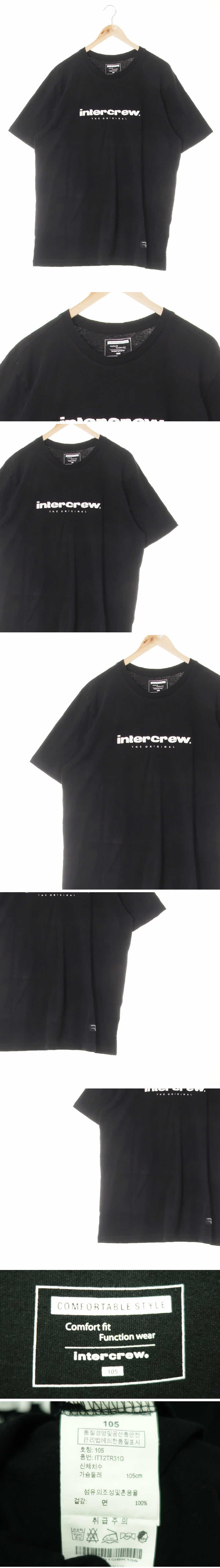 intercrew 컴포트핏라운드반팔티 intercrew 블랙 면 컴포트핏라운드반팔티