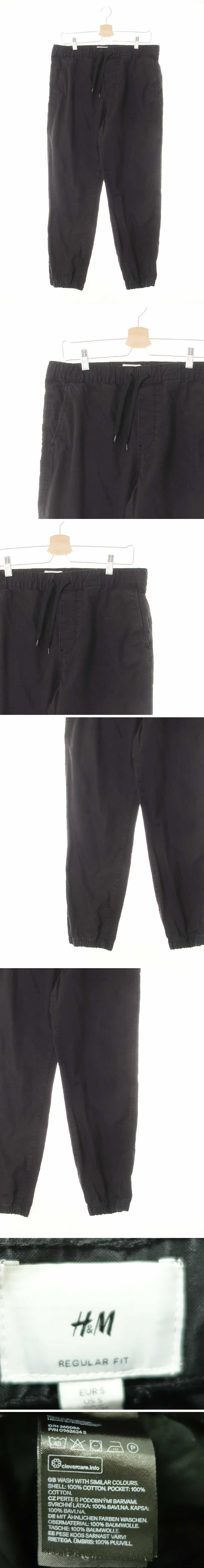 h&m 조거베이직팬츠 h&m 블랙 면 조거베이직팬츠