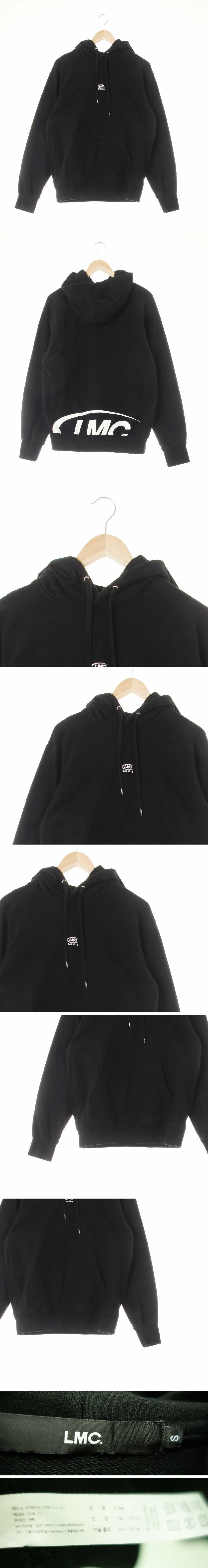 lmc 중앙미니로고후드티 lmc 블랙 면 중앙미니로고후드티