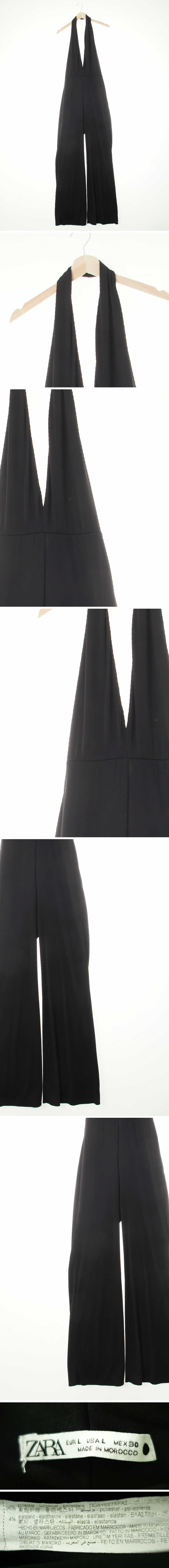 자라 블랙 홀터넥맥시점프수트