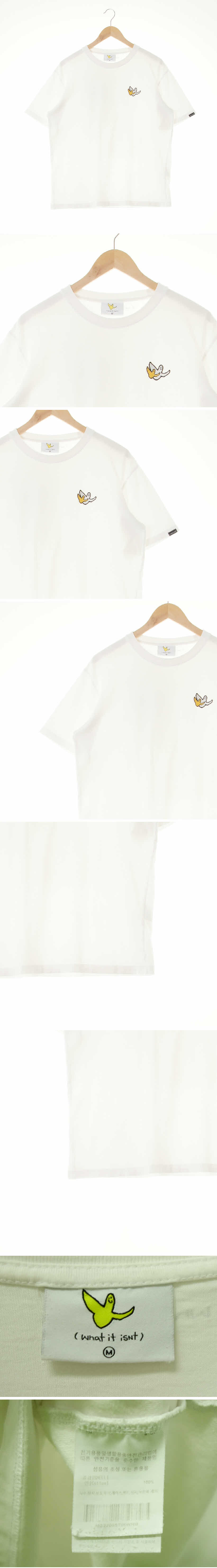 마크곤잘레스 듀얼패치로고크루넥반팔티 마크곤잘레스 화이트 프린팅 면 듀얼패치로고크루넥반팔티