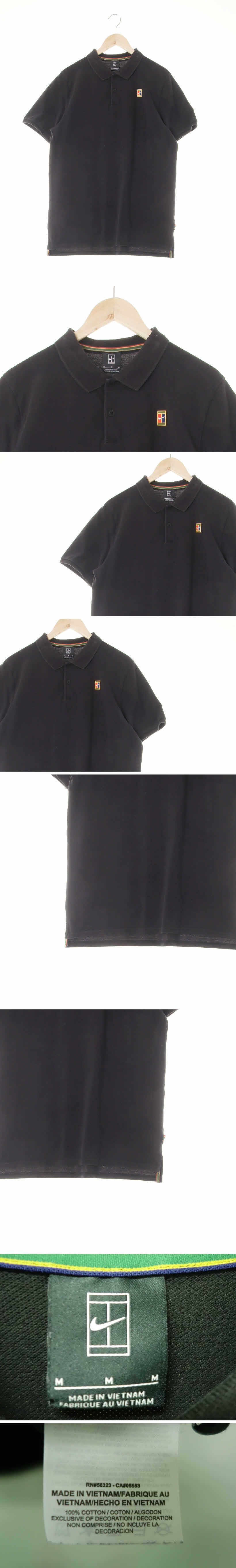 나이키 배색로고패치폴로반팔티 나이키 블랙 면 배색로고패치폴로반팔티