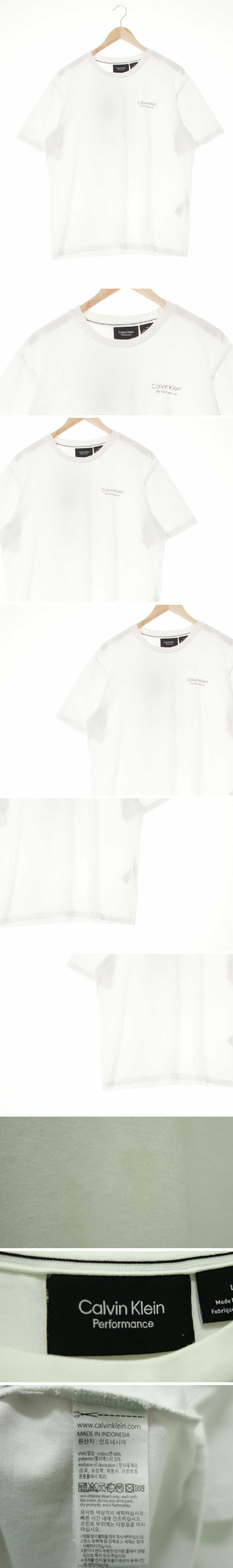 캘빈클라인 심플라운드반팔티 캘빈클라인 화이트 면 심플라운드반팔티