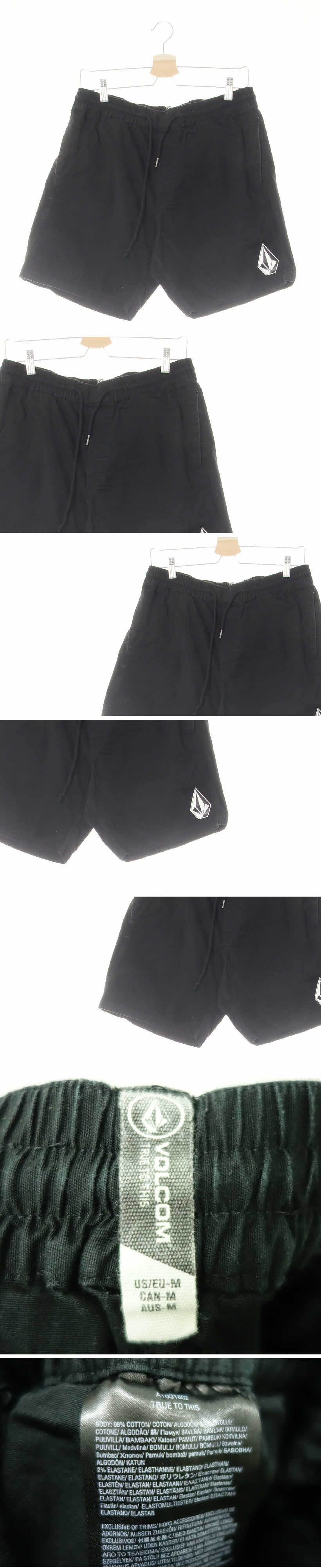 volcom 다이아몬드로고하프트레이닝팬츠 volcom 블랙 면 다이아몬드로고하프트레이닝팬츠