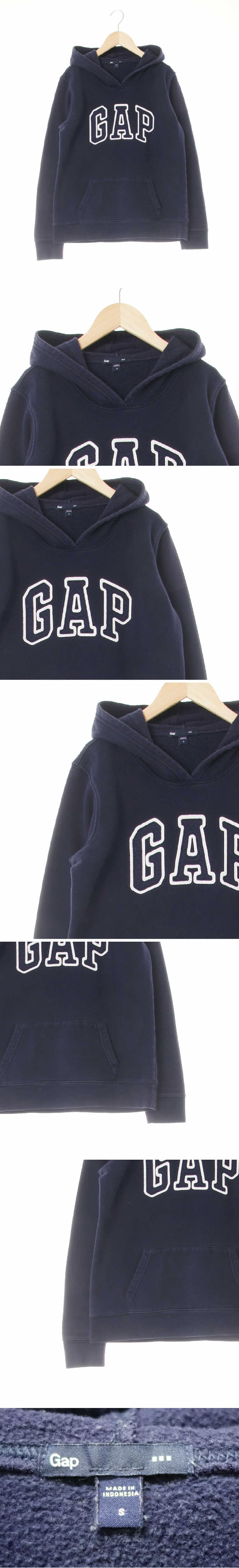 gap 빅패치레터링후드티 gap 네이비 면혼방 빅패치레터링후드티