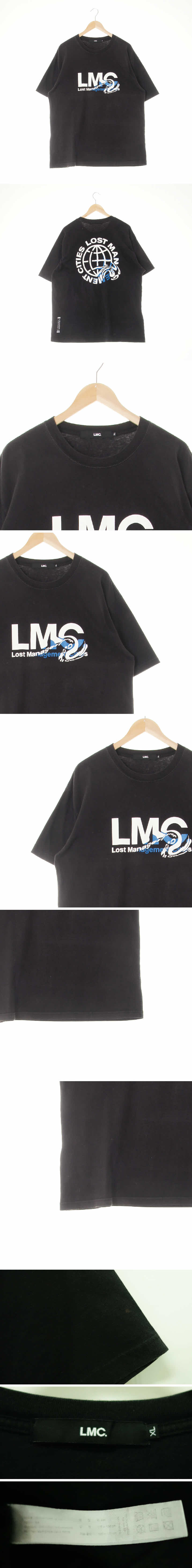LMC 빅레터링루즈반팔티 LMC 블랙 프린팅 면 빅레터링루즈반팔티