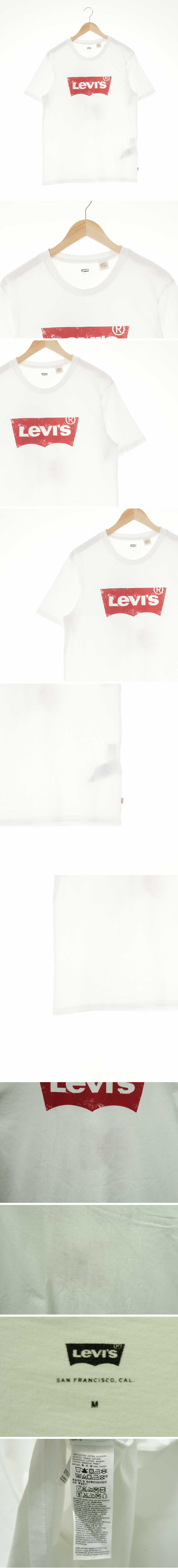 리바이스 빈티지빅로고라운드반팔티 리바이스 화이트 그래픽 면 빈티지빅로고라운드반팔티