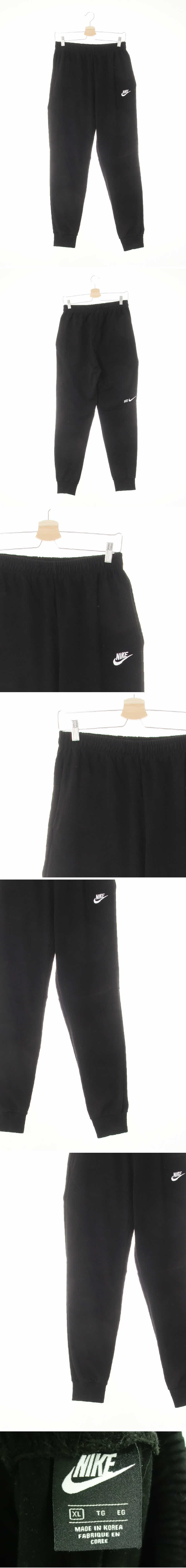 나이키 자수로고조거팬츠 나이키 블랙 면혼방 자수로고조거팬츠