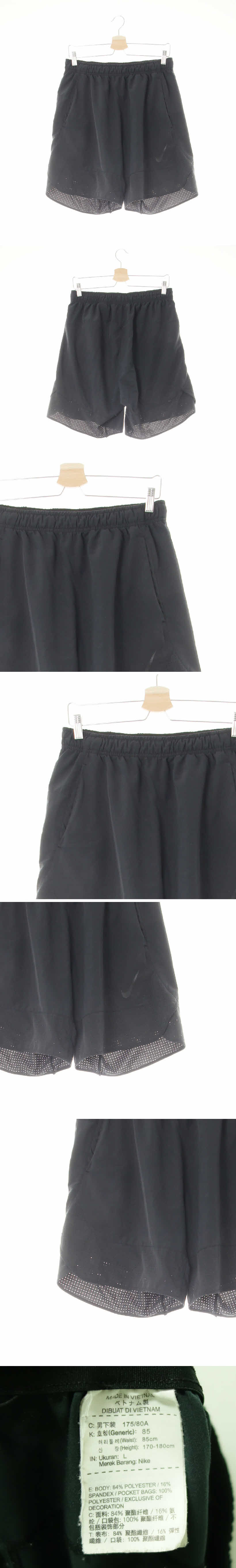 나이키 로고절개스포츠반바지 나이키 블랙 프린팅 로고절개스포츠반바지