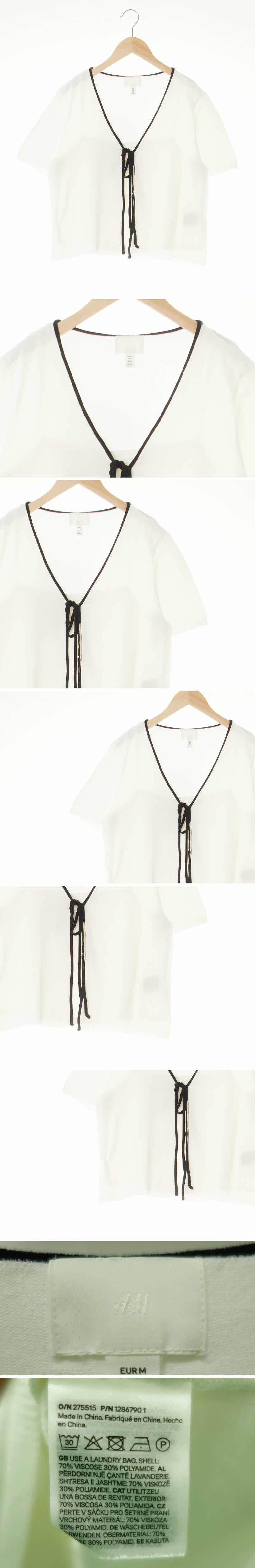 h&m 아이보리 비스코스혼방 레이어드니트볼레로가디건