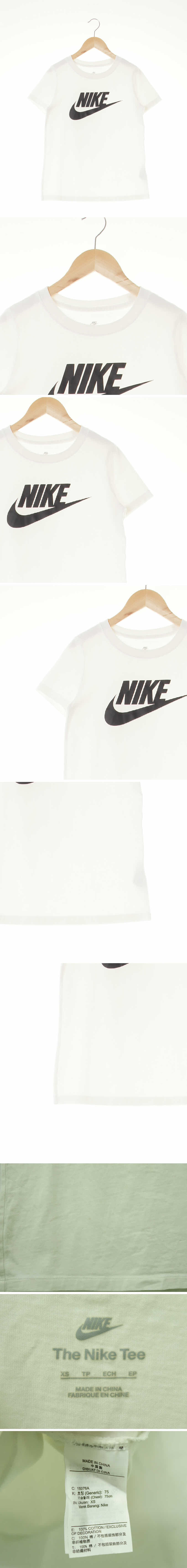 나이키 빅로고크루넥반팔티 나이키 화이트 프린팅 면 빅로고크루넥반팔티