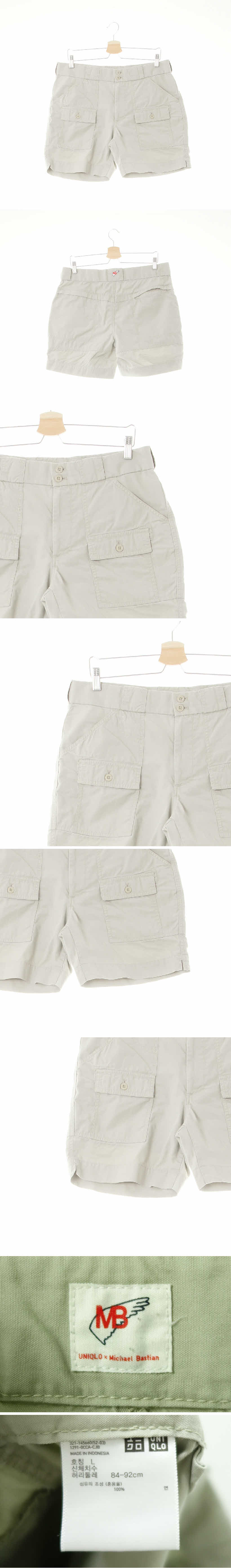 uniqlo Michael bastian 포켓워싱반바지 uniqlo Michael bastian 베이지 면 포켓워싱반바지