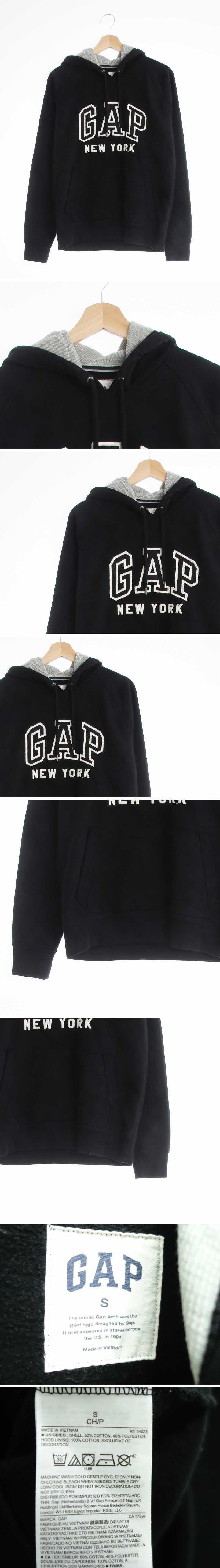 gap 나그랑로고뉴욕후드티 gap 블랙 면혼방 나그랑로고뉴욕후드티