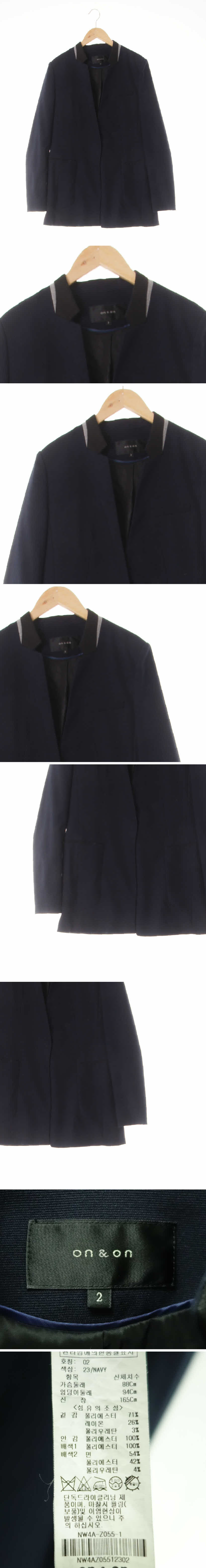 온앤온 스탠드카라블레이저 온앤온 네이비 스탠드카라블레이저