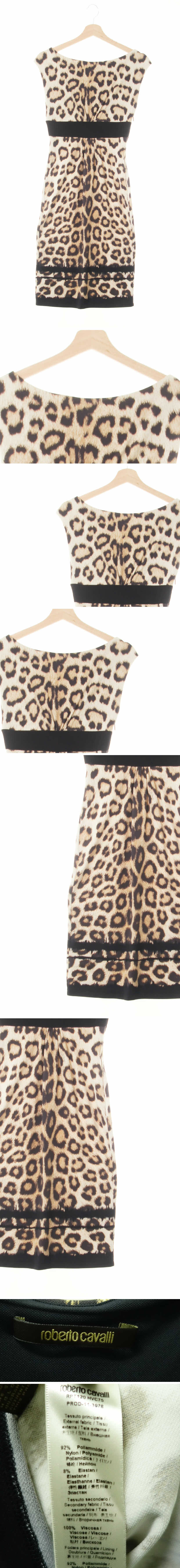 robertocavalli 셔링민소매슬림원피스 robertocavalli 베이지 레오파드 셔링민소매슬림원피스