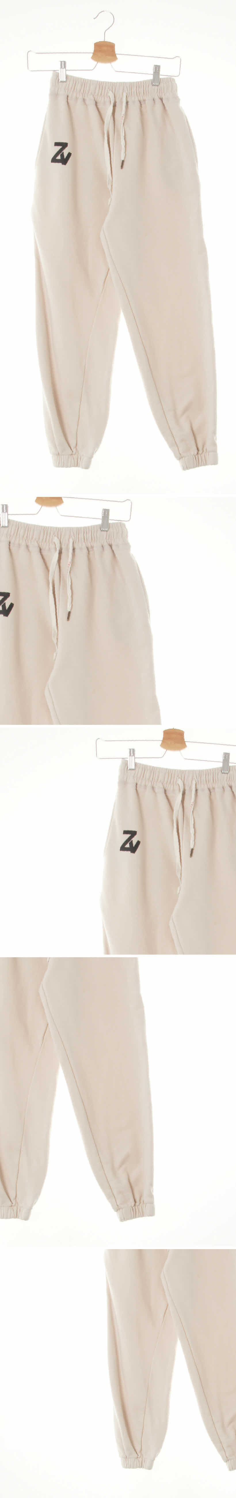 zadig&voltaire 트레이닝조거팬츠 zadig&voltaire 베이지 면혼방 트레이닝조거팬츠