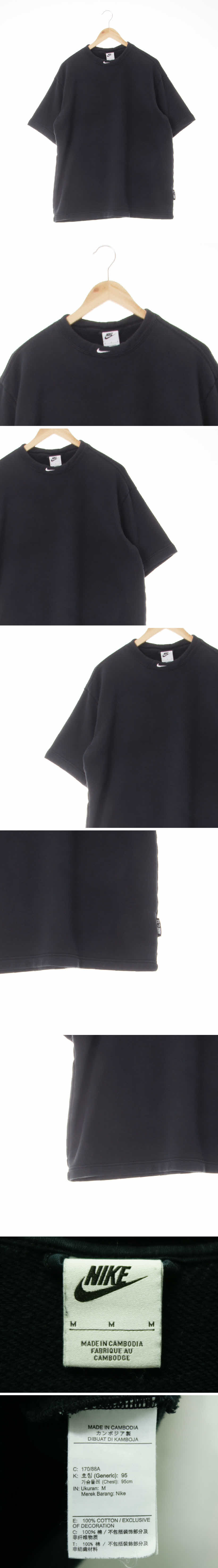 나이키 넥로고루즈반팔티 나이키 블랙 면 넥로고루즈반팔티