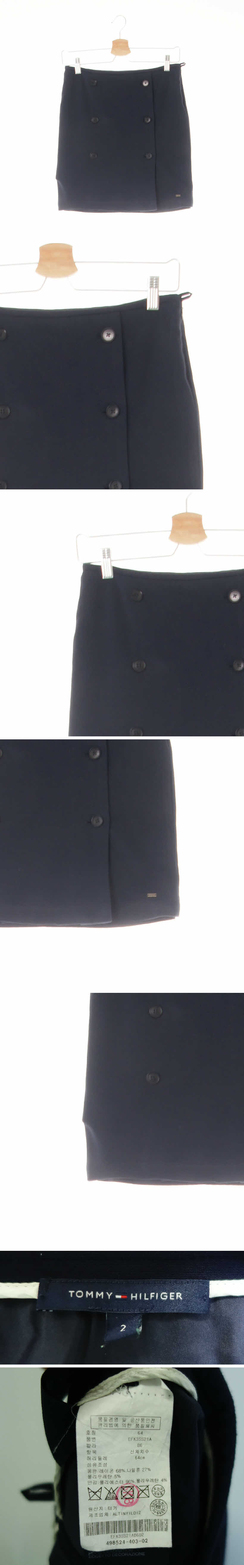 타미힐피거 랩티드더블버튼미니스커트 타미힐피거 네이비 랩티드더블버튼미니스커트