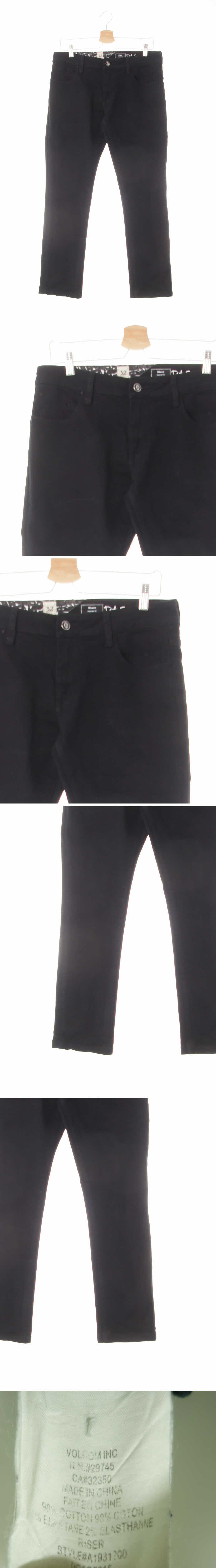 Volcomjeans 테이퍼핏진 Volcomjeans 블랙 데님 테이퍼핏진