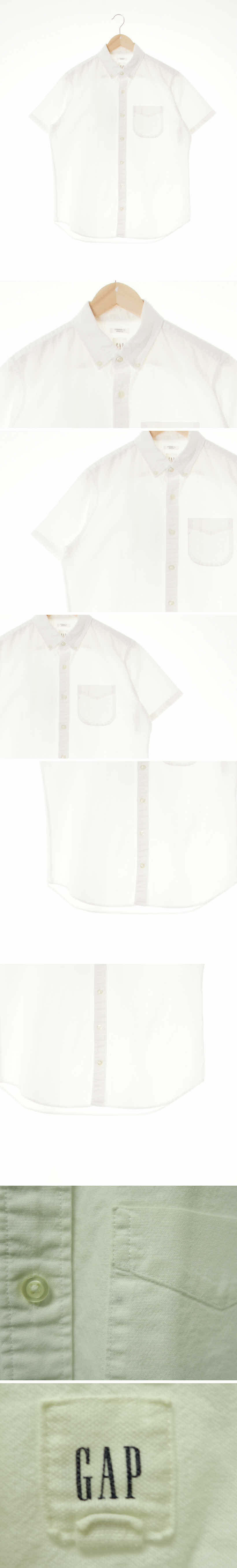 gap 포켓반팔셔츠 gap 화이트 면혼방 포켓반팔셔츠