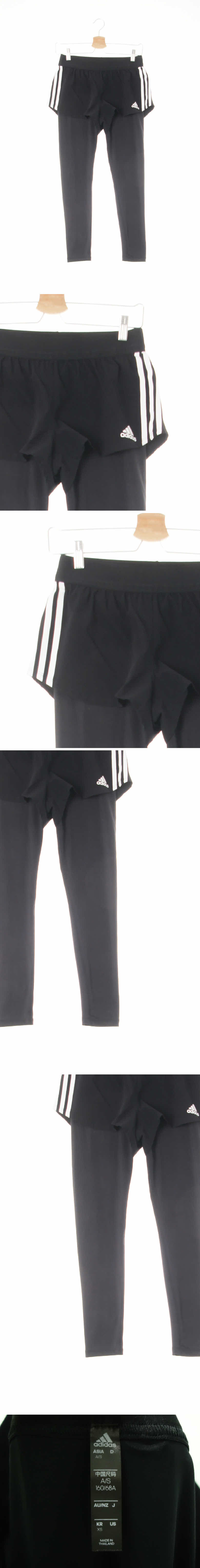 아디다스 팬츠레이어드레깅스 아디다스 블랙 프린팅 팬츠레이어드레깅스