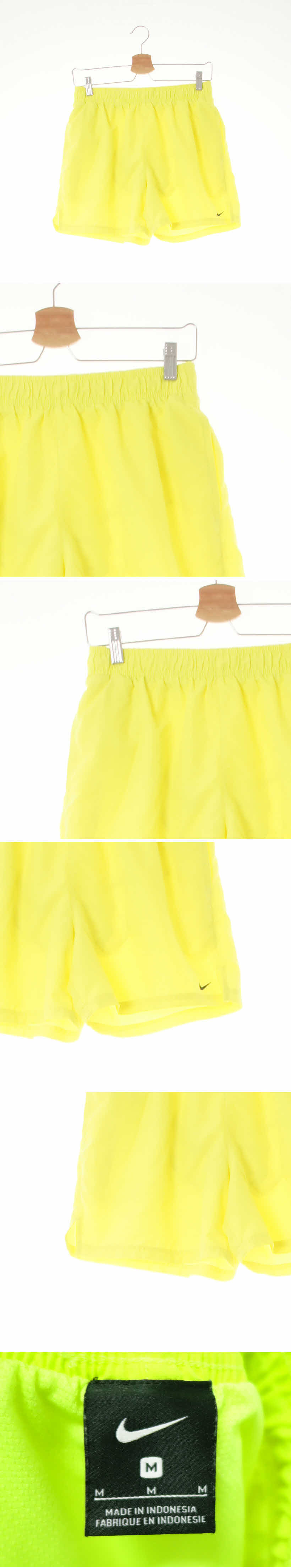 나이키 형광노랑 자수로고스포츠숏팬츠