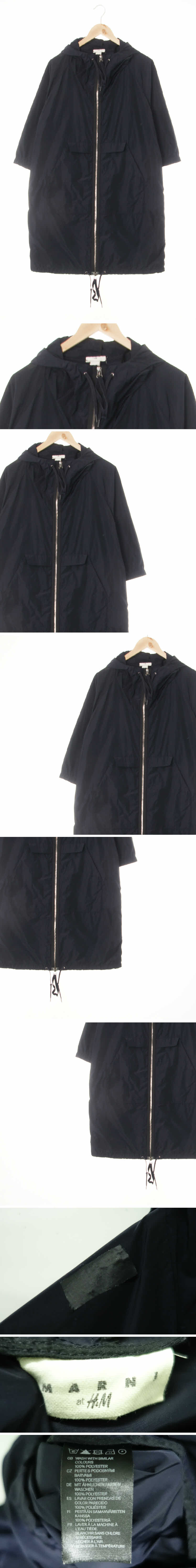 H&M MARNI 포켓셔링바람막이집업점퍼 H&M MARNI 네이비 포켓셔링바람막이집업점퍼