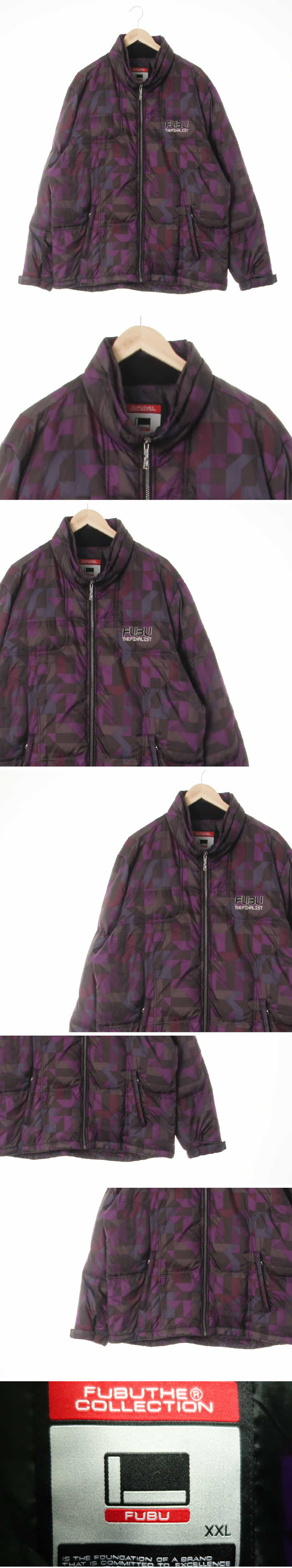fubu 숏패딩집업점퍼 fubu 블랙퍼플 숏패딩집업점퍼