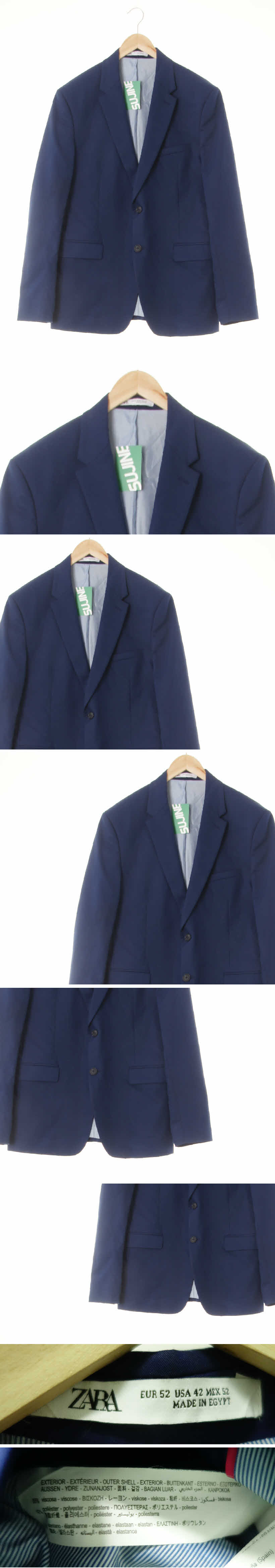 자라 블레이저자켓 자라 네이비 비스코스혼방 블레이저자켓
